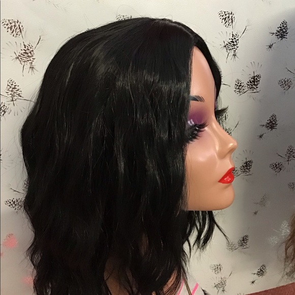 Wig Are Made Of Synthetic Hair Machine Made,  Wear It Middle Or Side - Picture 4 of 5